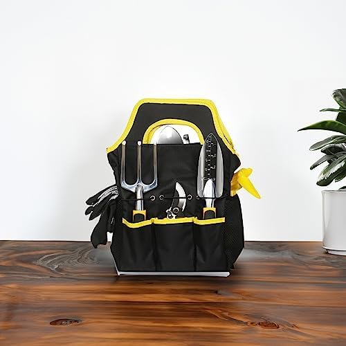 Conjunto de 11 acessórios de jardinagem com saco de arrumação, pulverizador, luvas e ferramentas manuais