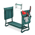 Banco e ajoelhador de jardim dobrável, até 150 kg – Verde, 50 × 60 × 27,5 cm