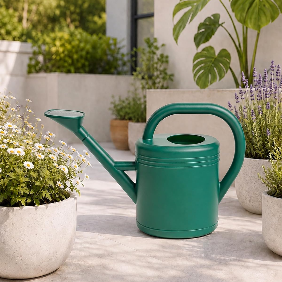 Regador de 3,8 L com bico amovível e sistema antigotejamento – Verde