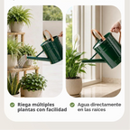 Regador de 3,8 L para plantas de interior e jardim com bico destacável – Verde