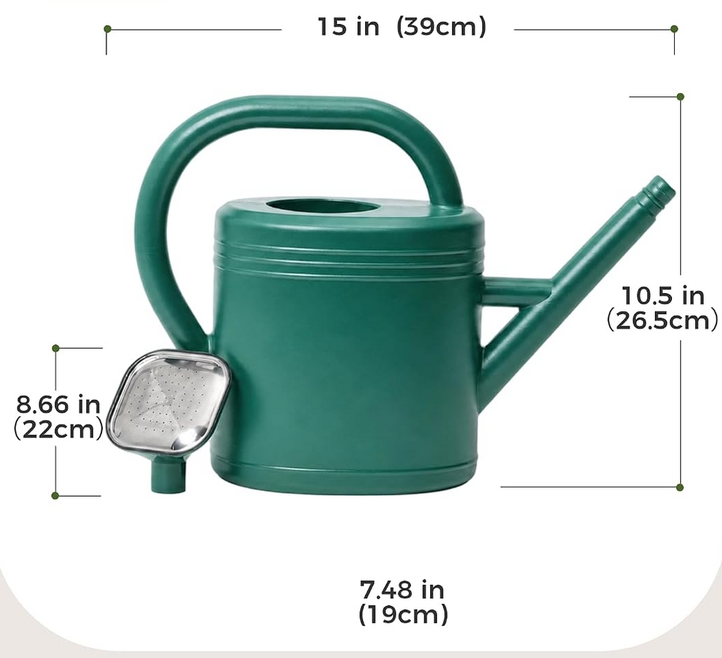 Regador de 3,8 L com bico amovível e sistema antigotejamento – Verde