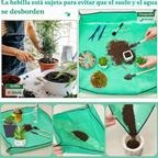 Conjunto de 7 mini ferramentas de jardinagem em metal com cabos de madeira para bonsai, vasos e flores