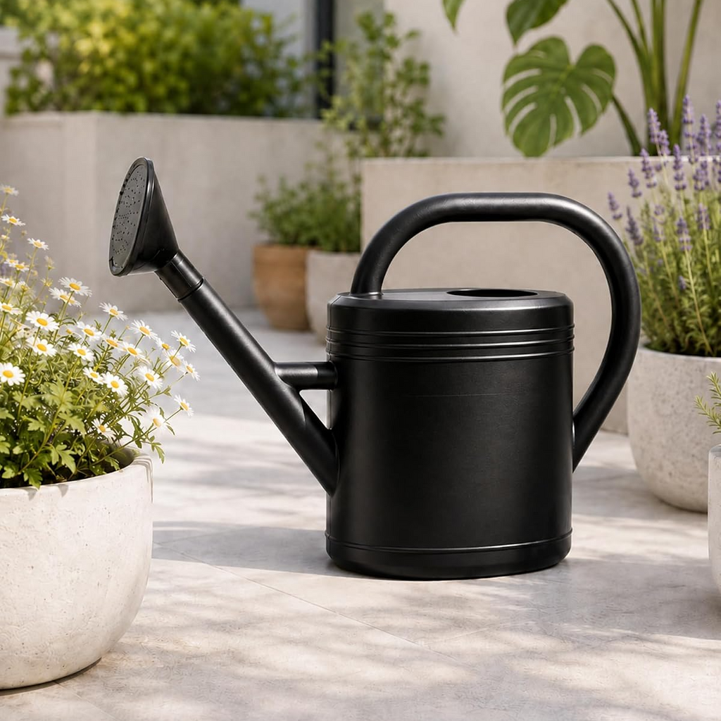 Regador de 3,8 L com bico amovível e sistema antigotejamento – Preto