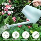 Regador de 1,8 L com bico comprido e chuveiro amovível para plantas de interior e exterior – Azul