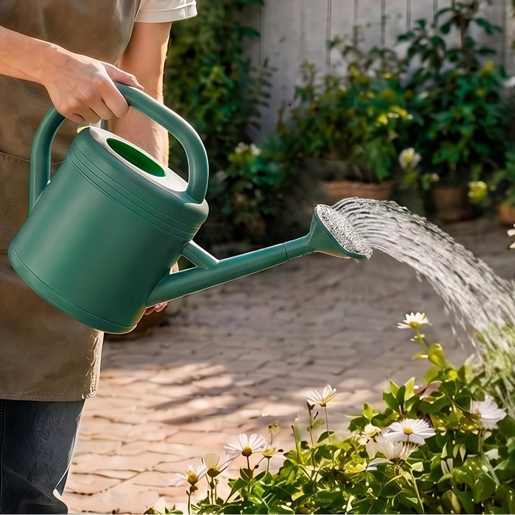 Regador de 3,8 L com bico amovível e sistema antigotejamento – Verde