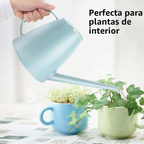 Regador de 1,8 L com bico comprido e chuveiro amovível para plantas de interior e exterior – Azul