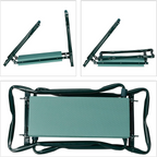 Banco e ajoelhador de jardim dobrável, até 150 kg – Verde, 50 × 60 × 27,5 cm