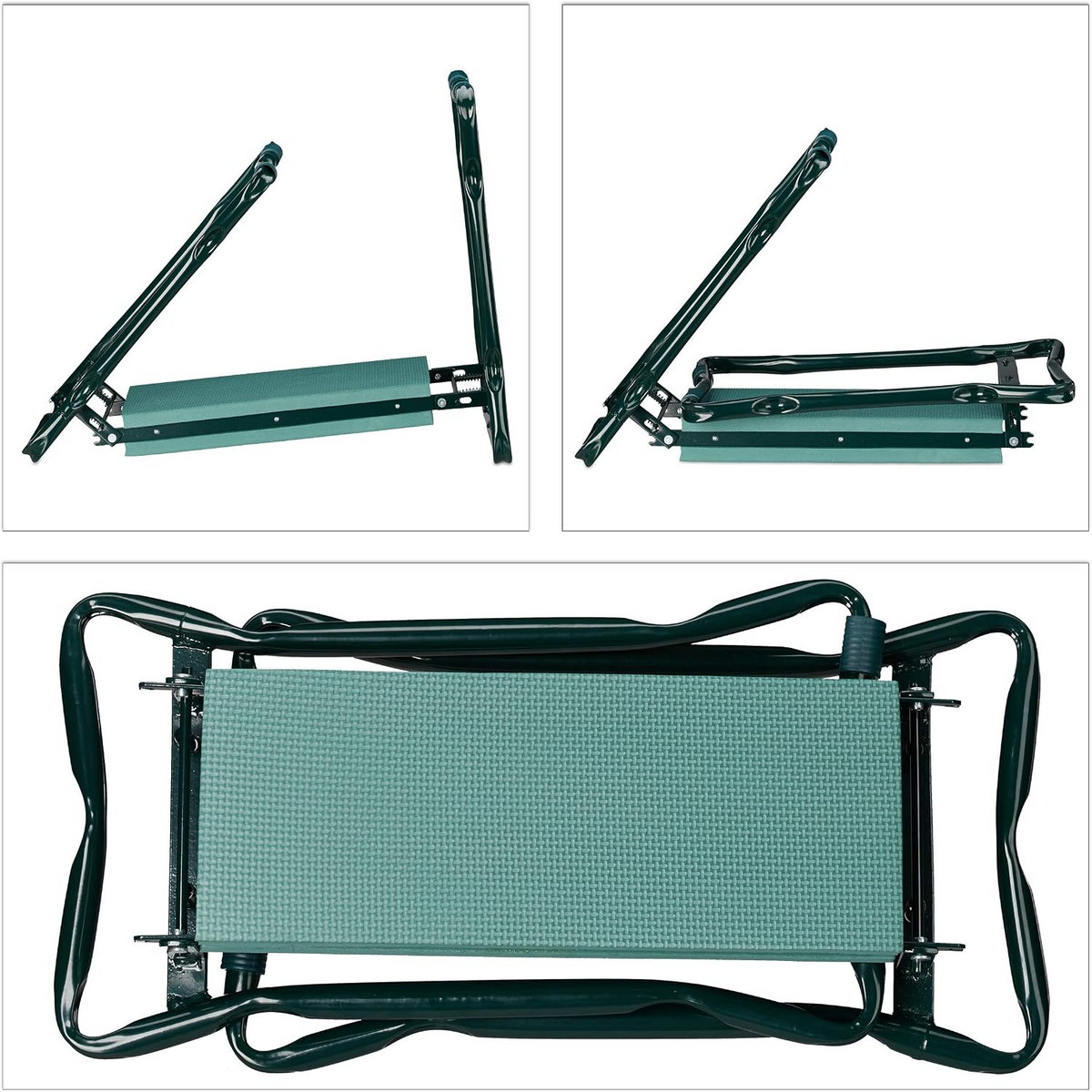 Banco e ajoelhador de jardim dobrável, até 150 kg – Verde, 50 × 60 × 27,5 cm