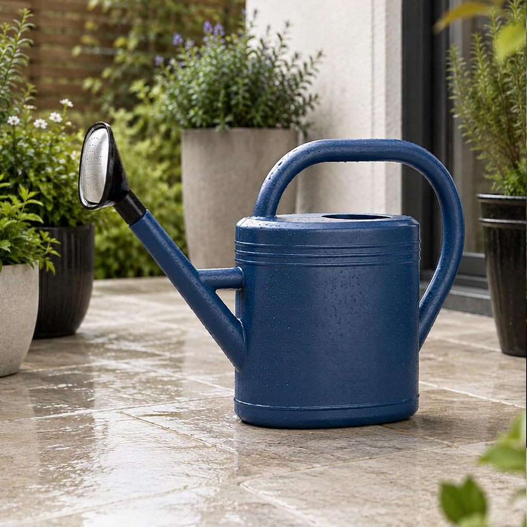 Regador de 3,8 L para plantas de interior e exterior com bico amovível – Azul