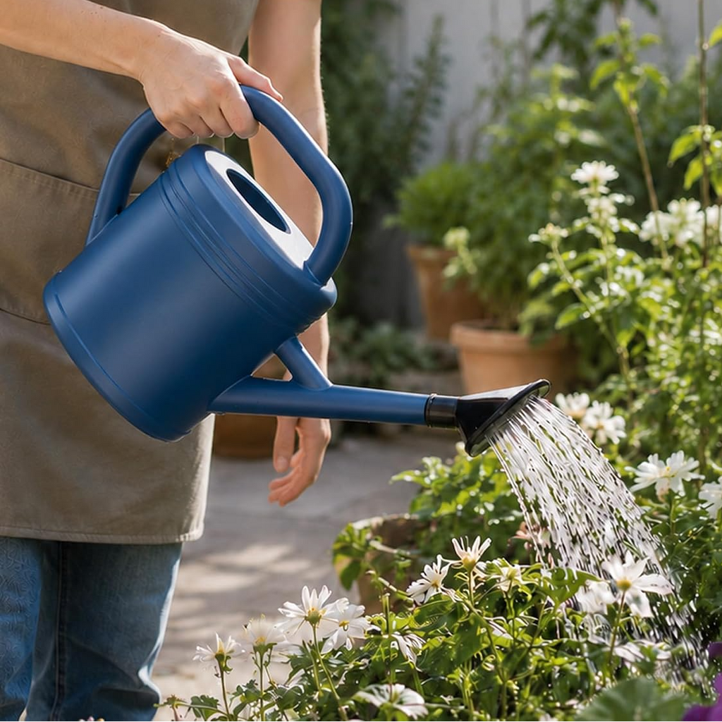 Regador de 3,8 L para plantas de interior e exterior com bico amovível – Azul